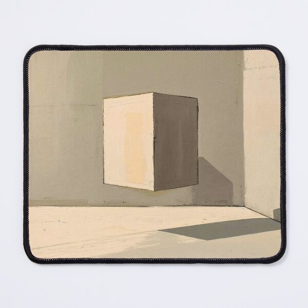 Item preview, Floating Monolith: Modern Minimalist Brutalist Cube and Architectural Shadow Art designed and sold by Cozyartsss.