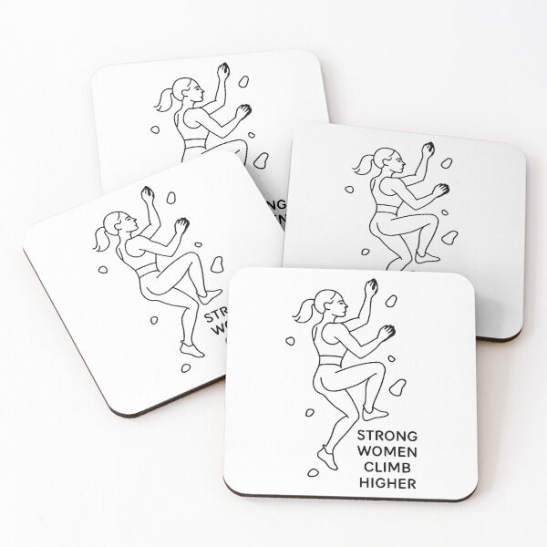 Item preview, Strong Women Climb Higher – Climber Line Art designed and sold by Pineapple-Tree.