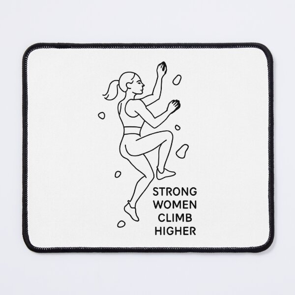 Item preview, Strong Women Climb Higher – Climber Line Art designed and sold by Pineapple-Tree.