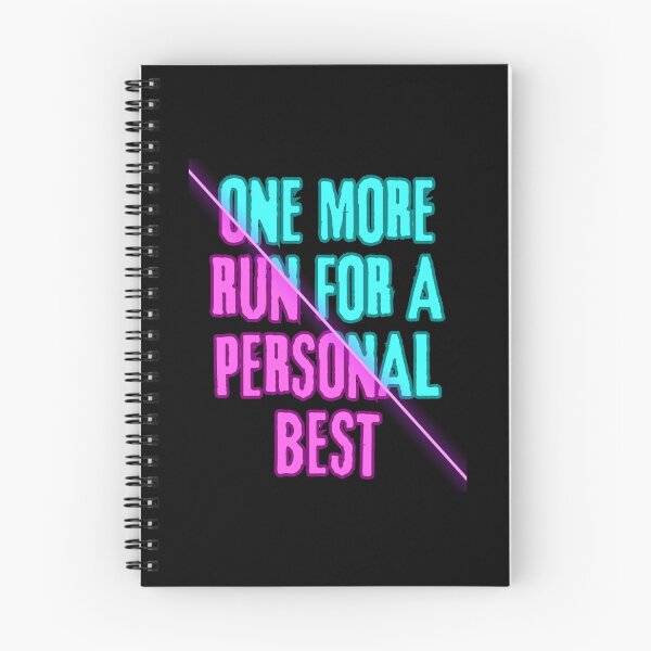 Item preview, One More Run for a Personal Best – Neon Split Aesthetic Gaming Design designed and sold by PHRASEandSTYLE.