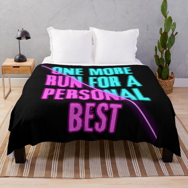Item preview, One More Run for a Personal Best – Neon Split Aesthetic Gaming Design designed and sold by PHRASEandSTYLE.