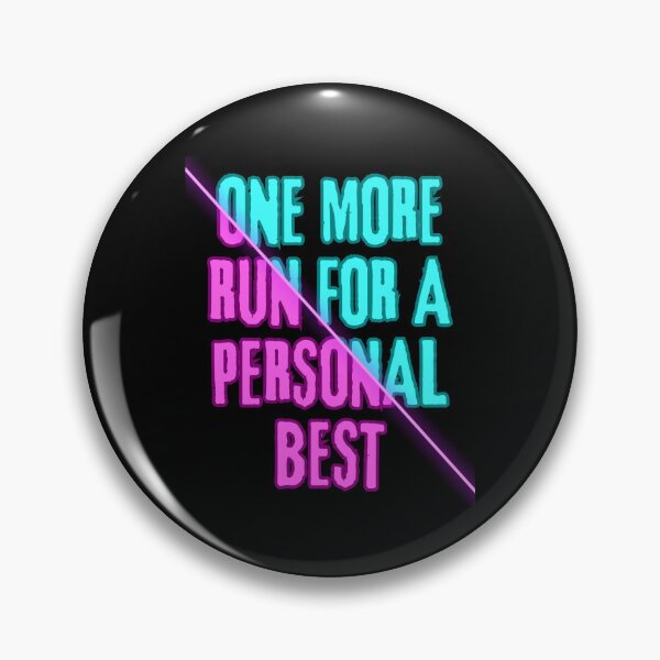 Item preview, One More Run for a Personal Best – Neon Split Aesthetic Gaming Design designed and sold by PHRASEandSTYLE.