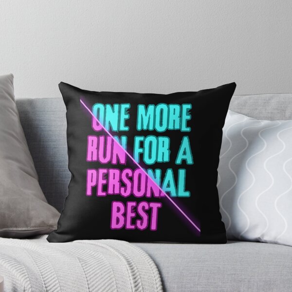 Item preview, One More Run for a Personal Best – Neon Split Aesthetic Gaming Design designed and sold by PHRASEandSTYLE.