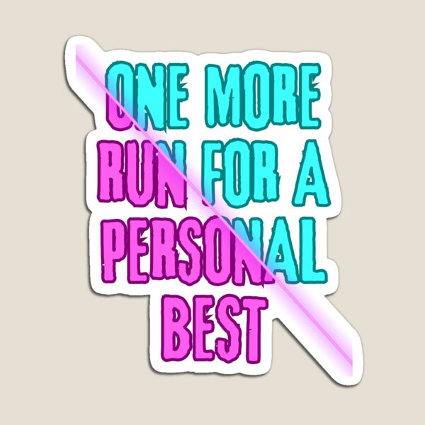 Item preview, One More Run for a Personal Best – Neon Split Aesthetic Gaming Design designed and sold by PHRASEandSTYLE.