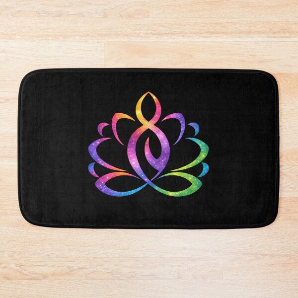 Item preview, Vibrant Rainbow Yoga Lotus Meditation Logo — Energetic Flow Art designed and sold by Reminixi.