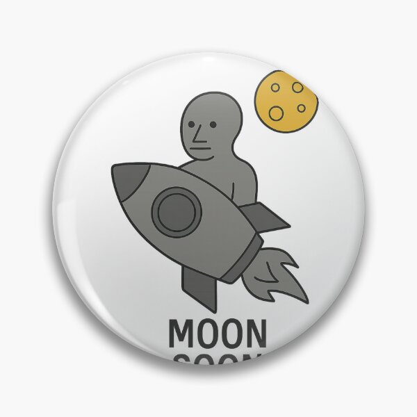 Item preview, Moon Soon – NPC Crypto Meme Design designed and sold by NPCDegen.