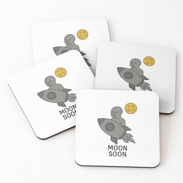 Item preview, Moon Soon – NPC Crypto Meme Design designed and sold by NPCDegen.