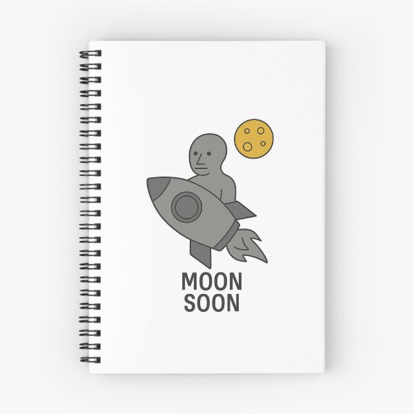 Item preview, Moon Soon – NPC Crypto Meme Design designed and sold by NPCDegen.