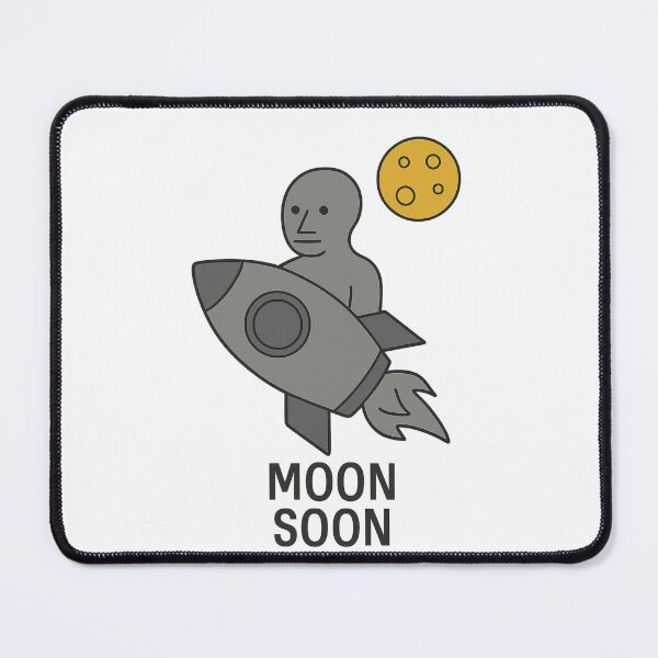 Item preview, Moon Soon – NPC Crypto Meme Design designed and sold by NPCDegen.