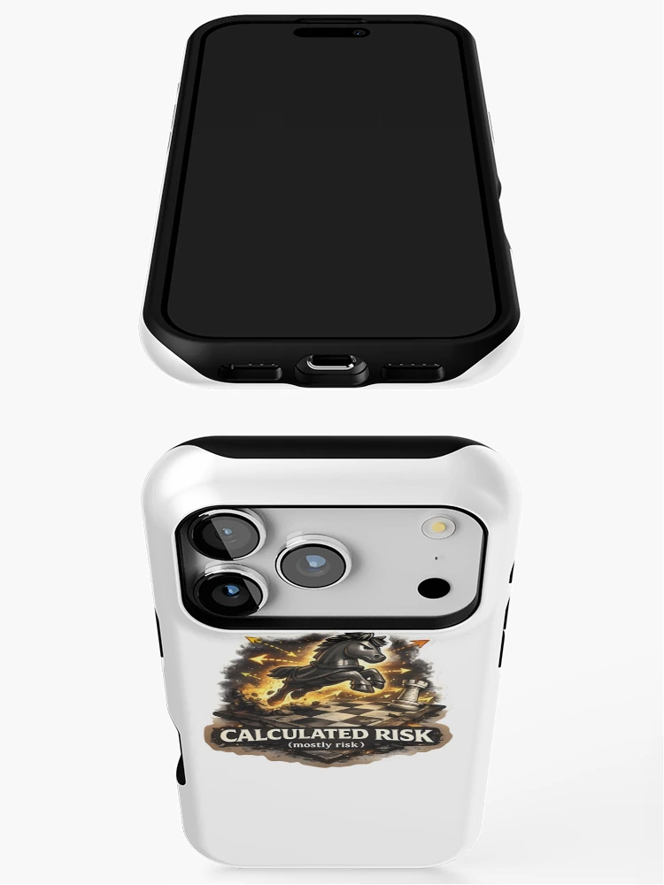 Thumbnail 3 of 4, iPhone Case, Calculated Risk designed and sold by Pinned & Forked Studio.