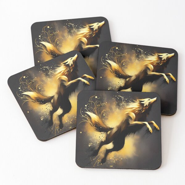 Item preview, Gold Wolf, Ai Generated Art   designed and sold by ACC .