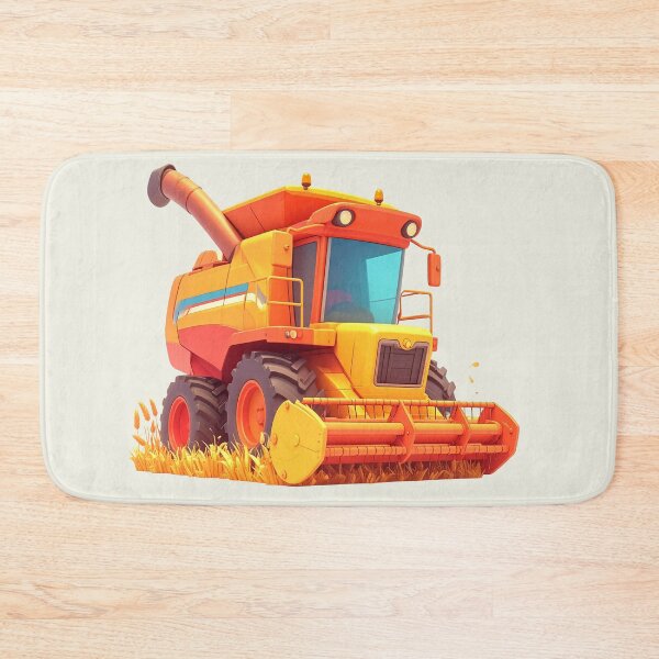 Item preview, Combine harvester during the grain harvest, kawaii style for children designed and sold by LiskoDesign.