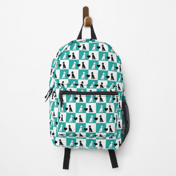Item preview, Black & White Dogs Teal & White Checkered Background designed and sold by Digitalmyth's Designs.