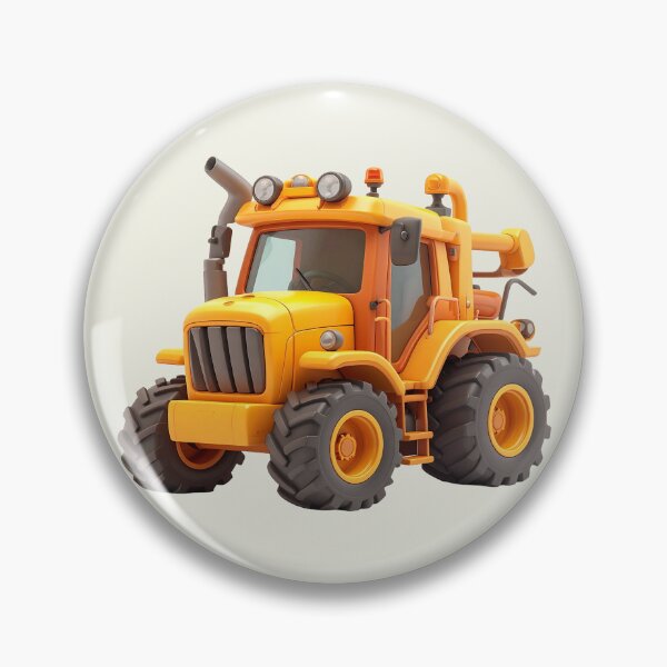 Item preview, Orange tractor, for children, kawaii style designed and sold by LiskoDesign.