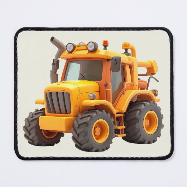 Item preview, Orange tractor, for children, kawaii style designed and sold by LiskoDesign.