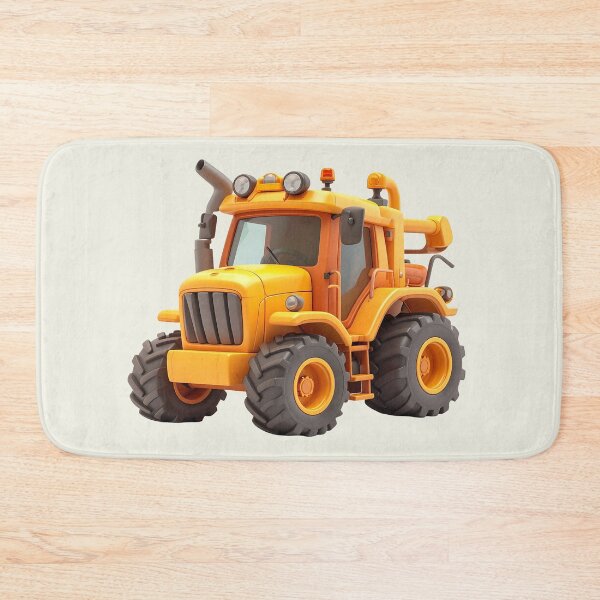 Item preview, Orange tractor, for children, kawaii style designed and sold by LiskoDesign.