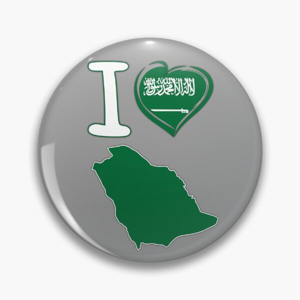 Item preview, I Love Saudi Arabia - KSA Kingdom Flag Heart Map designed and sold by mashmosh.