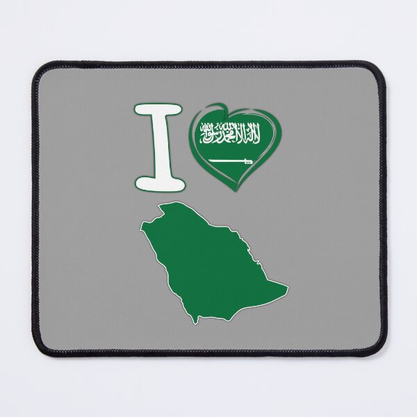 Item preview, I Love Saudi Arabia - KSA Kingdom Flag Heart Map designed and sold by mashmosh.