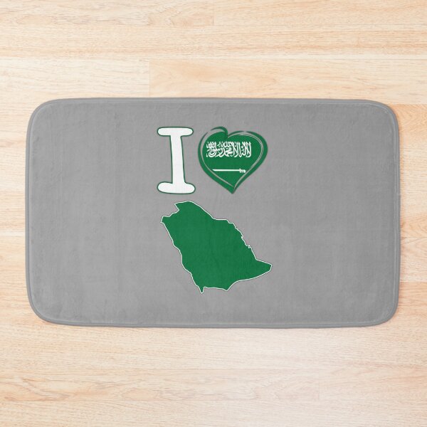 Item preview, I Love Saudi Arabia - KSA Kingdom Flag Heart Map designed and sold by mashmosh.