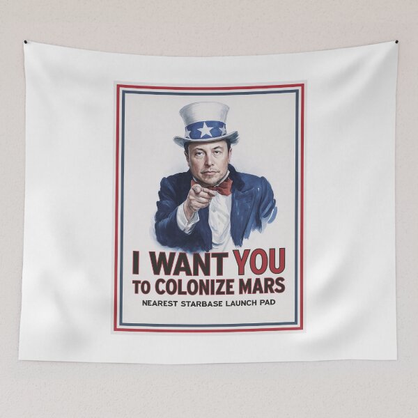 Item preview, I WANT YOU TO COLONIZE MARS designed and sold by Muskomerch.