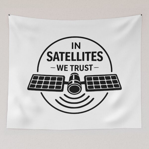 Item preview, In Satellites We Trust, Remote Sensing Design (Circle) designed and sold by CyclopsDesigns.