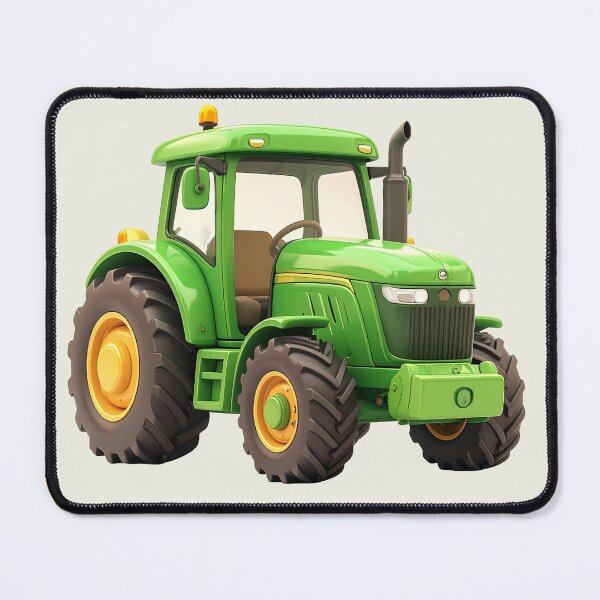 Item preview, Large green tractor, for children, kawaii style designed and sold by LiskoDesign.