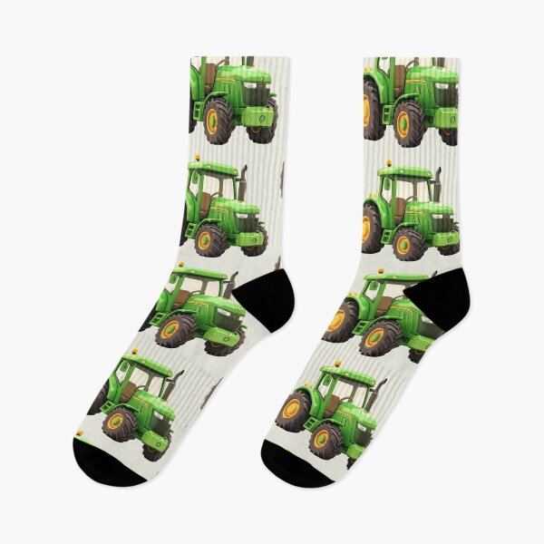 Item preview, Large green tractor, for children, kawaii style designed and sold by LiskoDesign.