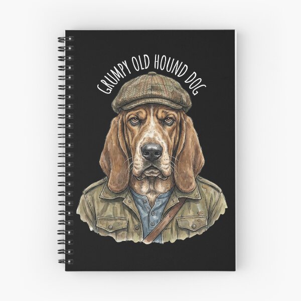 Item preview, Grumpy Old Hound Dog Funny Vintage Style Illustration  designed and sold by MTJ-Mushrooms.