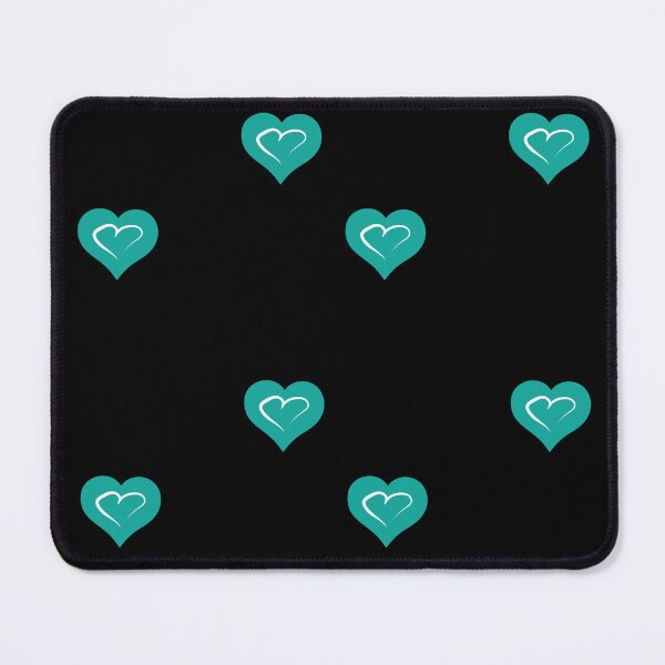 Item preview,  Teal Hearts on Black designed and sold by Digitalmyth's Designs.