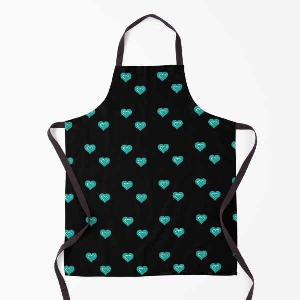 Item preview, Teal Hearts on Black designed and sold by Digitalmyth's Designs.