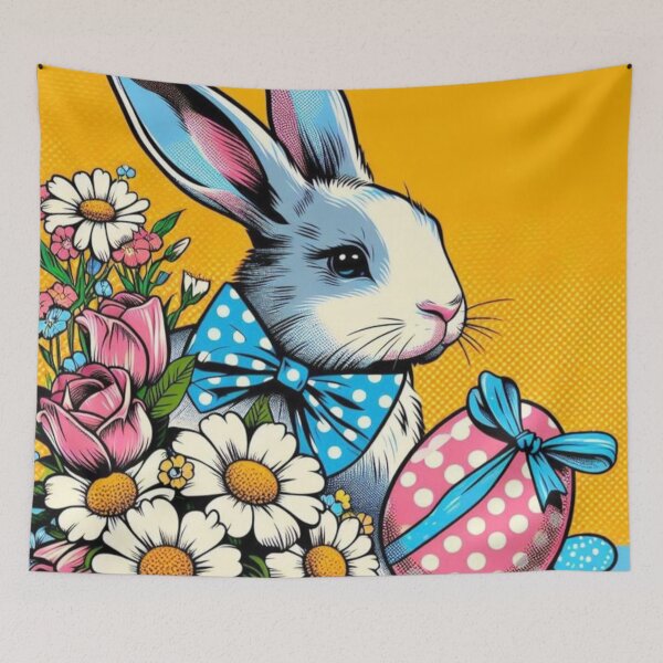 Item preview, Pop Art Bunny in Bloom Delight designed and sold by iamdesigns14.