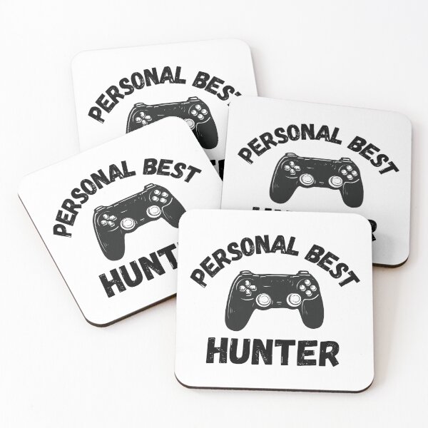 Item preview, Personal Best Hunter – Vintage Gamer Controller Quote Design designed and sold by PHRASEandSTYLE.