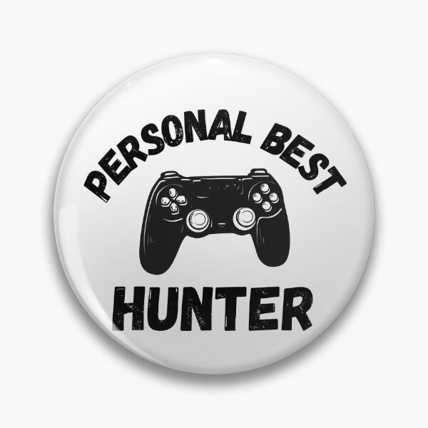 Item preview, Personal Best Hunter – Vintage Gamer Controller Quote Design designed and sold by PHRASEandSTYLE.