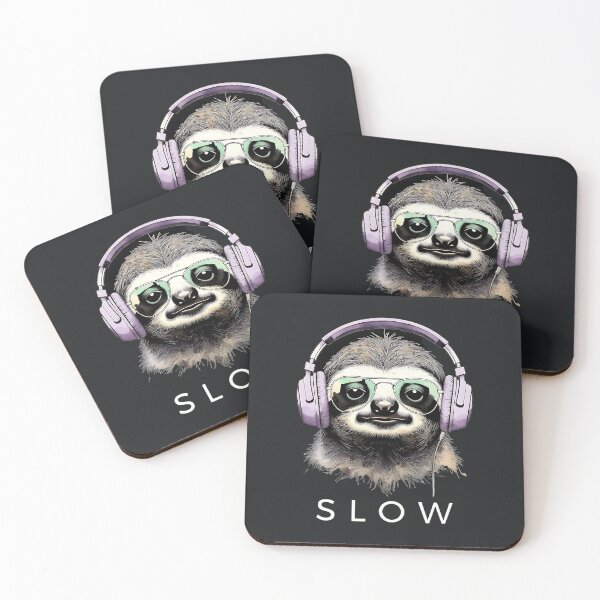 Item preview, Slow Sloth – Relaxed Headphone Vibes designed and sold by Taans-Creation.