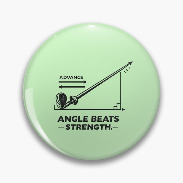 Item preview, Angle Beats Strength – Geometric Fencing Triangle Concept designed and sold by ChillCharmStudio.