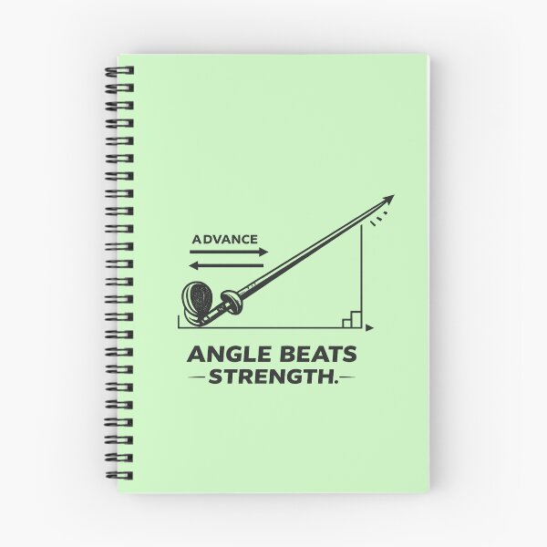 Item preview, Angle Beats Strength – Geometric Fencing Triangle Concept designed and sold by ChillCharmStudio.