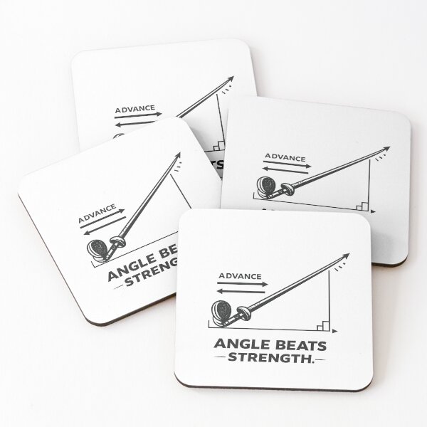 Item preview, Angle Beats Strength – Geometric Fencing Triangle Concept designed and sold by ChillCharmStudio.