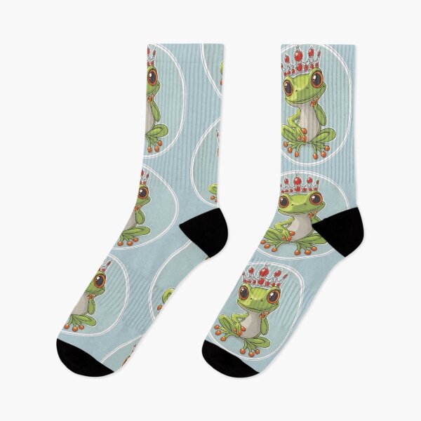 Item preview, Frog №27 Cute Frog Princess with Red Jeweled Crown designed and sold by SyberGen.