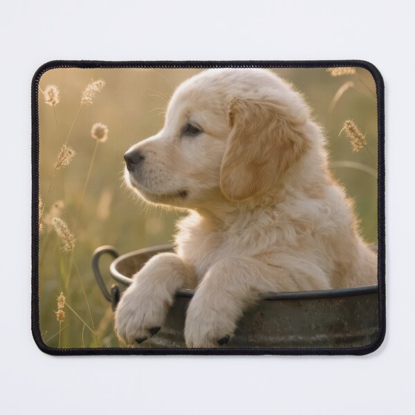 Item preview, Golden Retriever In a Metal Bucket designed and sold by Maria Dryfhout.
