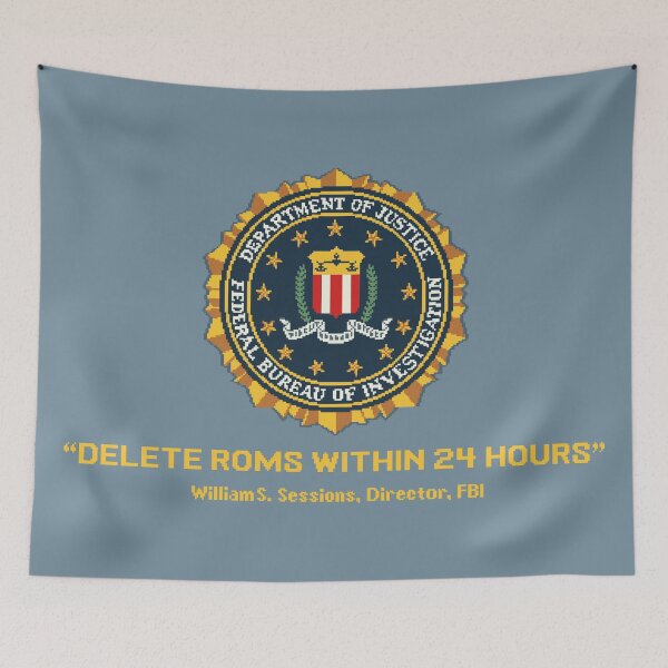 Item preview, FBI Warning - Delete ROMs Within 24 Hours designed and sold by Dark Art Mailbox.