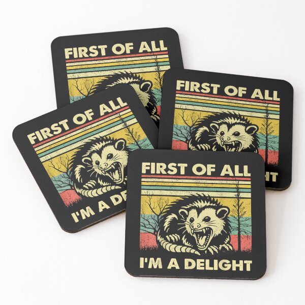 Item preview, First of All I'm A Delight Angry Opossum, Opossum Gift For Mom Dad Kids designed and sold by Opossum GIFT ★★★★★.