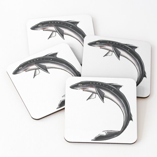 Item preview, Spiny dogfish tattoo American traditional shark marine biology designed and sold by j-nash-art.