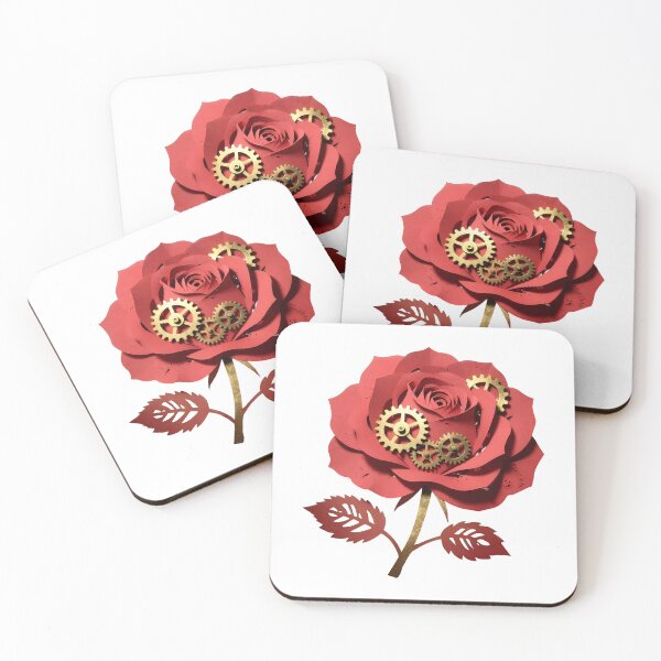 Item preview, Steampunk roses papercut design designed and sold by Marcu Ioachim.