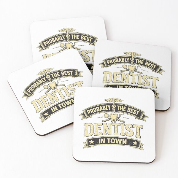Item preview, Probably the Best Dentist in Town – Funny Dental Humor Vintage Design designed and sold by yaalow.