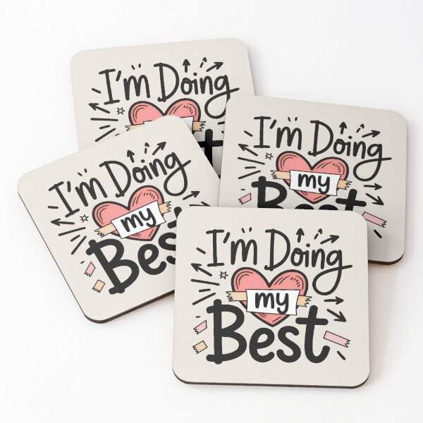 Item preview, I'm Doing My Best Inspirational Hand Drawn Heart Quote designed and sold by SplashTastic.