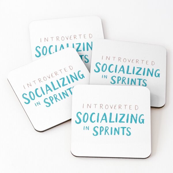 Item preview, Introverted Socializing In Sprints - Funny Introvert Quote designed and sold by SholoStudio.