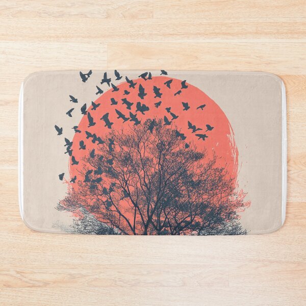 Item preview, Silhouette of Tree with Birds at Sunset designed and sold by lautir.
