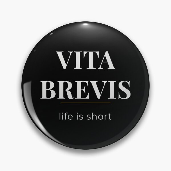 Artikelvorschau, Vita Brevis – Lateinisches Zitat über die Kürze des Lebens entworfen und verkauft von AETERNA VERBA.