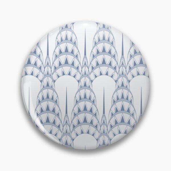 Item preview, Raspadores Chrysler Art Decó Azul Silencioso designed and sold by Pinkdeer Designs.