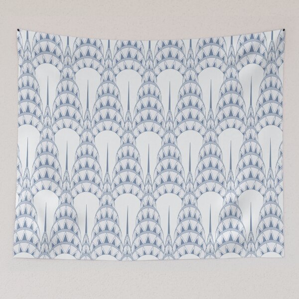Item preview, Raspadores Chrysler Art Decó Azul Silencioso designed and sold by Pinkdeer Designs.